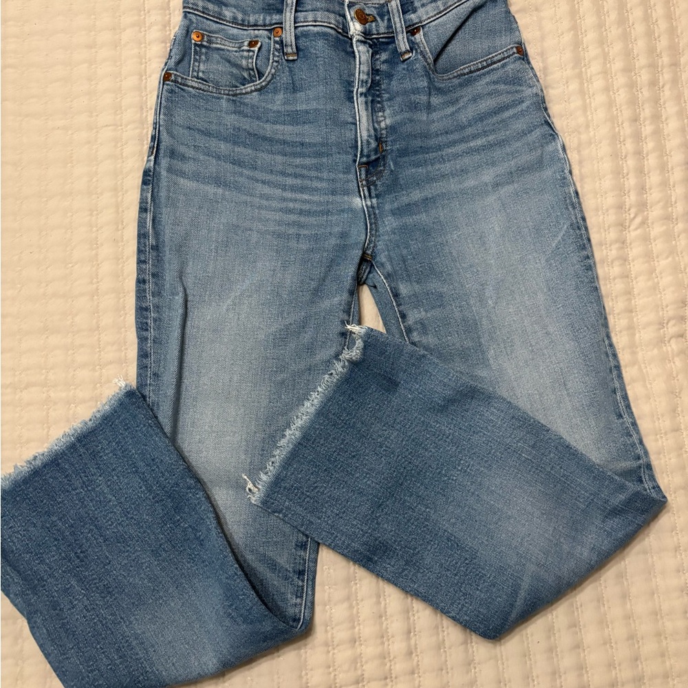 Madewell Cali Demi-Boot raw hem  Denim Jeans‎ size 25